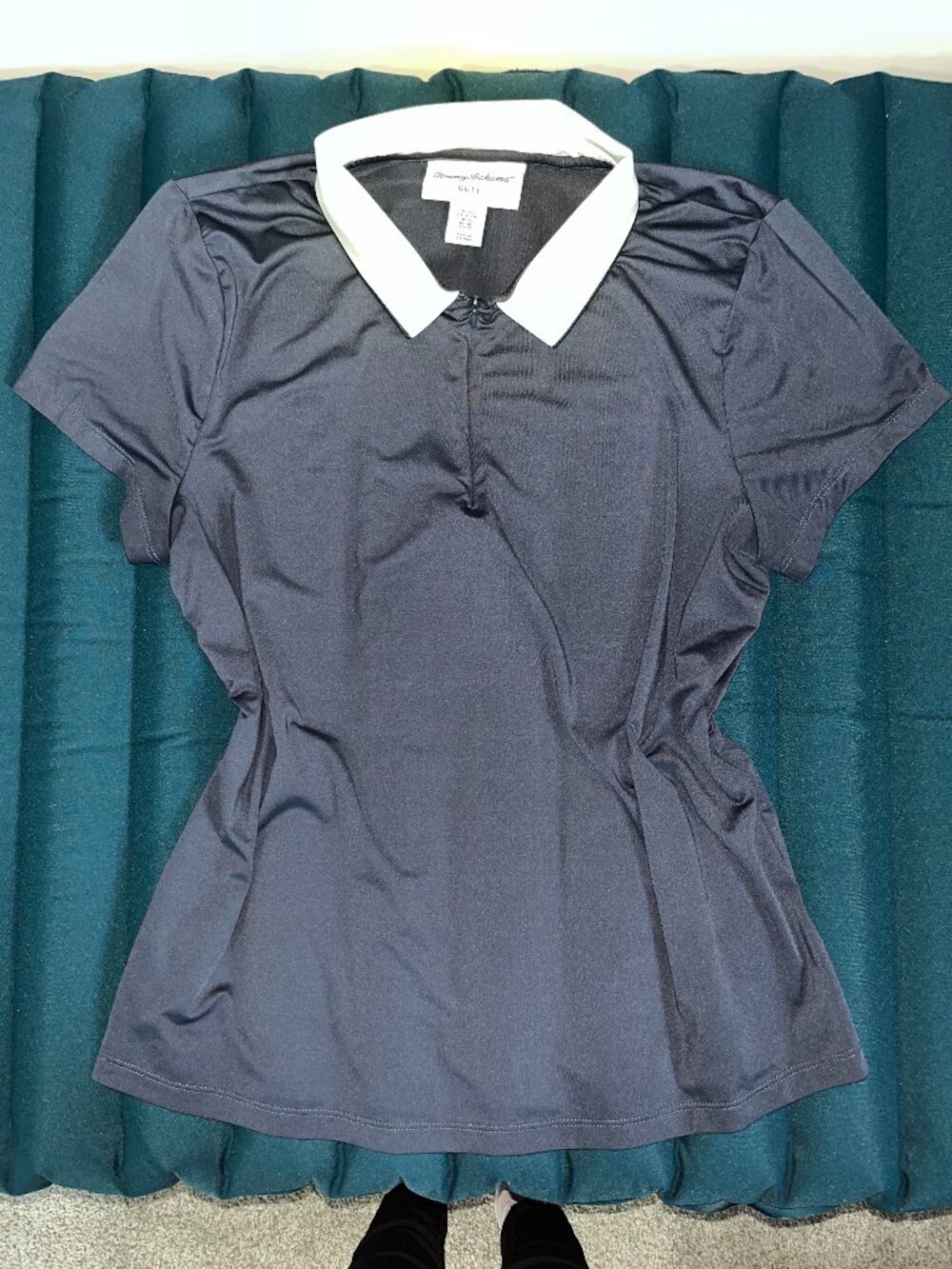 Tommy Bahama Golf Polo - Navy & Withe collar
